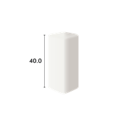Angoli esterni in materiale sintetico, 40 mm bianco simile a RAL 9010 (50 pezzi/scatola)