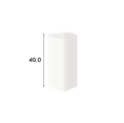 Angoli esterni in materiale sintetico, 40 mm bianco simile a RAL 9016 (50 pezzi/scatola)