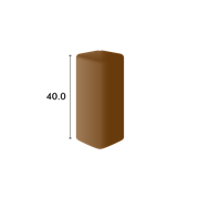 Angoli esterni in materiale sintetico, 40 mm marrone (50 pezzi/scatola)