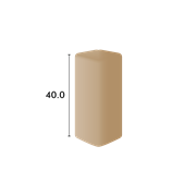 Angoli esterni in materiale sintetico, 40 mm beige (50 pezzi/scatola)