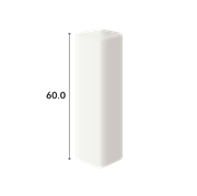 Angoli esterni in materiale sintetico, 60 mm bianco simile a RAL 9010 (50 pezzi/scatola)