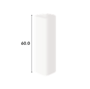 Angoli esterni in materiale sintetico, 60 mm bianco simile a RAL 9016 (50 pezzi/scatola)