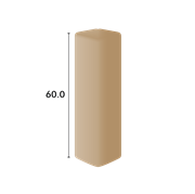 Angoli esterni in materiale sintetico, 60 mm beige (50 pezzi/scatola)