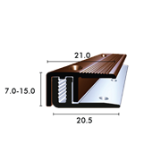 Profilo terminale SOLUM 7.0-15.0 mm bronzo anodizzato, base inclusa