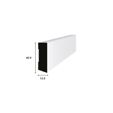 aquilex 1000 dropoard 40/12/12mm, 2.63lfm weiss ähnlich RAL 9010