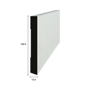 aquilex 1000 dropoard 100/12/12mm, 2.63lfm Aluminiumoptik, alunox ®