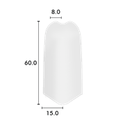 Kunststoff Aussenecken 60mm weiss (50 Stk./Karton)