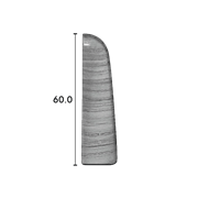 Terminali lato sinistro in materiale sintetico, 60 mm faggio chiaro 50 pz./scatola di cartone