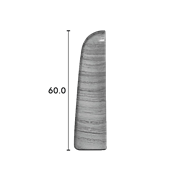 Terminali lato destro in materiale sintetico, 60 mm faggio chiaro 50 pz./scatola di cartone
