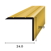 Profilo angolare coprisoglia 20 x 24 mm oro anodizzato