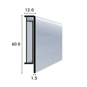alunox Designsockel 60/12mm, alunox silber