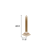 Angle sortant pour plinthes en aluminium à patte 60/11mm, bronze clair